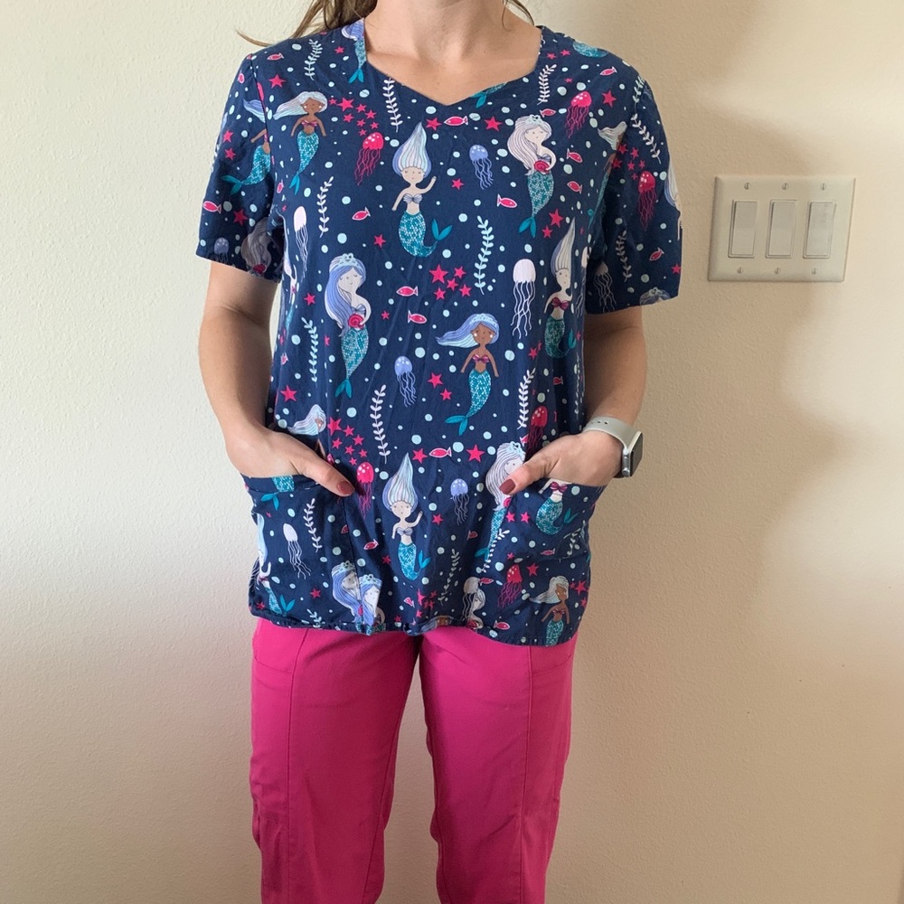 Mermaid scrub top!